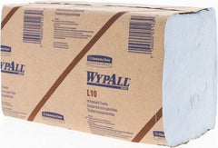 WypAll - L10 Dry Glass & Lens Wipes - 9" x 10-1/4" Sheet Size, Blue - Caliber Tooling