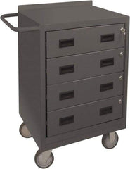 Durham - 1,200 Lb Capacity, 18" Wide x 24" Long x 39-3/4" High Mobile Cart - 4 Drawer, Steel, 2 Rigid/2 Swivel Casters - Caliber Tooling