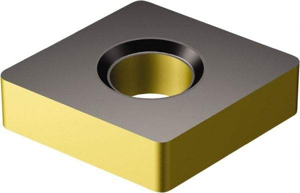 Sandvik Coromant - CNMA646 KR Grade 3210 Carbide Turning Insert - TiCN/AI2O3/TiN Finish, 80° Diamond, 3/4" Inscr Circle, 1/4" Thick, 3/32" Corner Radius - Caliber Tooling