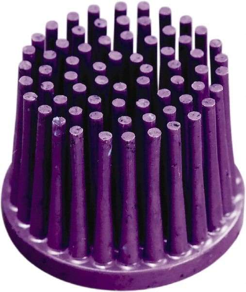 3M - 1" 36 Grit Ceramic Straight Disc Brush - Very Coarse Grade, Type R Quick Change Connector, 3/4" Trim Length, 0.37" Arbor Hole - Caliber Tooling