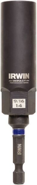 Irwin - 3/8" Drive Reverse Spiral Flute Hex Bolt Remover - 1/4" Hex, 2-1/2" OAL - Caliber Tooling