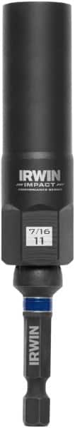 Irwin - 3/8" Drive Reverse Spiral Flute Hex Bolt Remover - 1/4" Hex, 2-1/2" OAL - Caliber Tooling