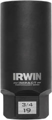 Irwin - 3/8" Drive Reverse Spiral Flute Hex Bolt Remover - 1/4" Hex, 2-1/2" OAL - Caliber Tooling