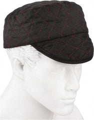 Jackson Safety - Size 6-7/8", General Purpose Shop Cap - Black Solid Pattern, Cotton - Caliber Tooling