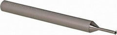 Scientific Cutting Tools - 40 to 64 TPI, Internal/External Single Profile Thread Mill - #4" Noml Diam, 0.08" Cut Diam, 3/16" Shank Diam, 3 Flute, 0.045" Neck Diam, 1/4" Neck Length, 2" OAL, Bright Finish - Exact Industrial Supply