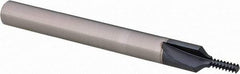 Scientific Cutting Tools - #6-32 Thread, 1/4" Shank Diam, AlTiN+ Coating, Solid Carbide Straight Flute Thread Mill - 3 Flutes, 2-1/2" OAL, #6 Min Noml Diameter - Caliber Tooling