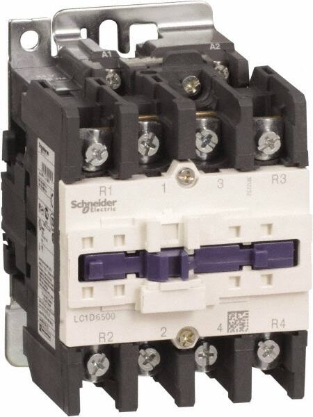 Schneider Electric - 4 Pole, 120 Coil VAC at 50/60 Hz, 80 Amp at 440 VAC, Nonreversible IEC Contactor - Bureau Veritas, CCC, CSA, CSA C22.2 No. 14, DNV, EN/IEC 60947-4-1, EN/IEC 60947-5-1, GL, GOST, LROS, RINA, RoHS Compliant, UL 508, UL Listed - Caliber Tooling