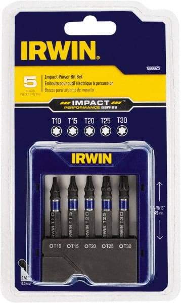 Irwin - 5 Piece, Torx Handle, Power Bit Set - Caliber Tooling