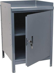 Value Collection - 1 Shelf Combination Storage Cabinet & Work Table - Gray, 24" Wide x 34" High - Caliber Tooling