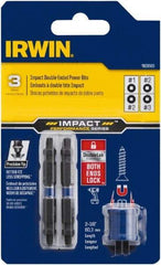 Irwin - 3 Piece, Square Handle, Double End Bit Set - #1 to #3 - Caliber Tooling