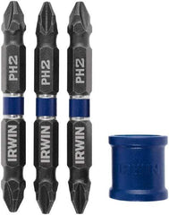 Irwin - 4 Piece, Phillips Handle, Double End Bit Set - No. 2 to No. 3 Phillips - Caliber Tooling