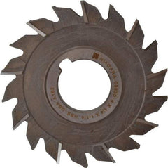 Keo - 4" Diam x 1/4" Width of Cut, 18 Teeth, High Speed Steel Side Milling Cutter - Staggered Teeth, Uncoated - Caliber Tooling