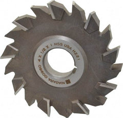 Keo - 4" Diam x 1/2" Width of Cut, 18 Teeth, High Speed Steel Side Milling Cutter - Staggered Teeth, Uncoated - Caliber Tooling