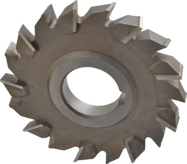 Keo - 4" Diam x 1/2" Width of Cut, 18 Teeth, High Speed Steel Side Milling Cutter - Staggered Teeth, Uncoated - Caliber Tooling