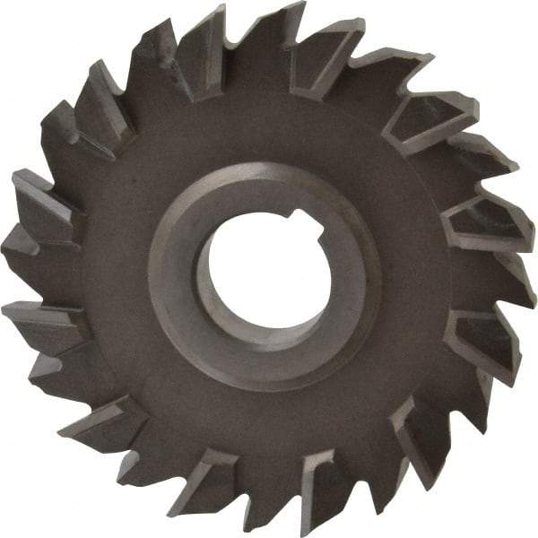 Keo - 5" Diam x 3/4" Width of Cut, 24 Teeth, High Speed Steel Side Milling Cutter - Staggered Teeth, Uncoated - Caliber Tooling