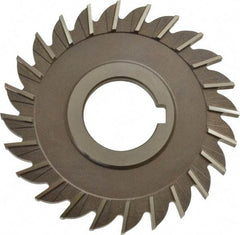 Keo - 4" Diam x 1/4" Width of Cut, 24 Teeth, High Speed Steel Side Milling Cutter - Straight Teeth, Uncoated - Caliber Tooling