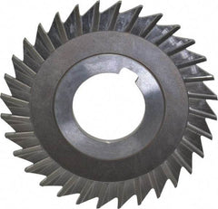 Keo - 3" Blade Diam x 1/8" Blade Thickness, 1" Hole, 32 Teeth, High Speed Steel Side Chip Saw - Straight Tooth, Arbor Connection, Right Hand Cut, Uncoated, with Keyway - Caliber Tooling