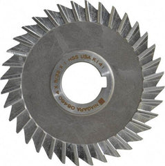 Keo - 4" Blade Diam x 5/32" Blade Thickness, 1" Hole, 36 Teeth, High Speed Steel Side Chip Saw - Straight Tooth, Arbor Connection, Right Hand Cut, Uncoated, with Keyway - Caliber Tooling