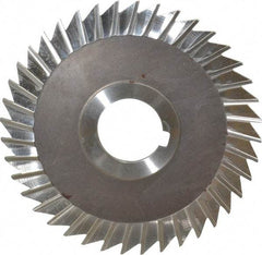 Keo - 5" Blade Diam x 1/8" Blade Thickness, 1-1/4" Hole, 40 Teeth, High Speed Steel Side Chip Saw - Straight Tooth, Arbor Connection, Right Hand Cut, Uncoated, with Keyway - Caliber Tooling