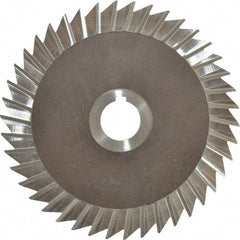 Keo - 6" Blade Diam x 1/8" Blade Thickness, 1" Hole, 42 Teeth, High Speed Steel Side Chip Saw - Straight Tooth, Arbor Connection, Right Hand Cut, Uncoated, with Keyway - Caliber Tooling