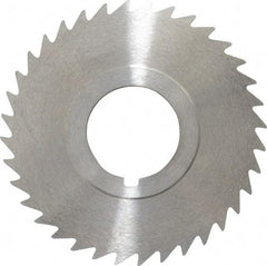 Keo - 2-1/2" Diam x 3/64" Blade Thickness x 7/8" Arbor Hole Diam, 36 Tooth Slitting and Slotting Saw - Arbor Connection, Right Hand, Uncoated, High Speed Steel, 10° Rake, Concave Ground - Caliber Tooling