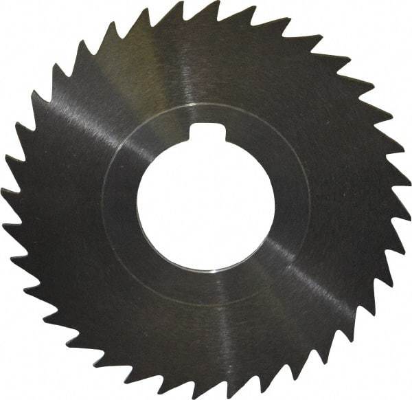 Keo - 3" Diam x 1/16" Blade Thickness x 1" Arbor Hole Diam, 36 Tooth Slitting and Slotting Saw - Arbor Connection, Right Hand, Uncoated, High Speed Steel, 10° Rake, Concave Ground - Caliber Tooling