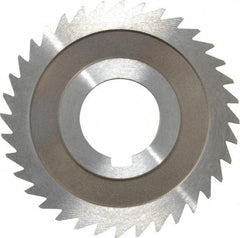 Keo - 3" Diam x 3/32" Blade Thickness x 1" Arbor Hole Diam, 36 Tooth Slitting and Slotting Saw - Arbor Connection, Right Hand, Uncoated, High Speed Steel, 10° Rake, Concave Ground - Caliber Tooling