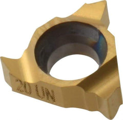 Carmex - 06IL Internal Left Hand 20 UN Laydown Threading Insert - Grade BXC, TiN Coated Carbide - Caliber Tooling