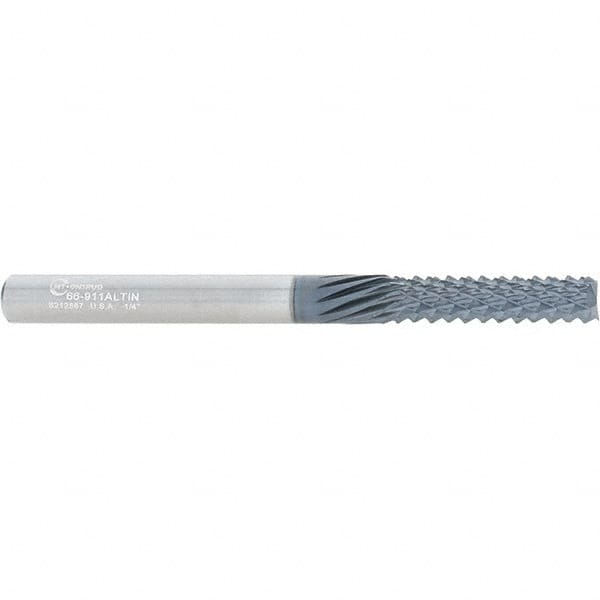 Onsrud - 1/4" Diam, 1" LOC, End Mill End, Solid Carbide Diamond Pattern Router Bit - Right Hand Cut, 3" OAL, 1/4" Shank Diam, Use on Composites - Caliber Tooling