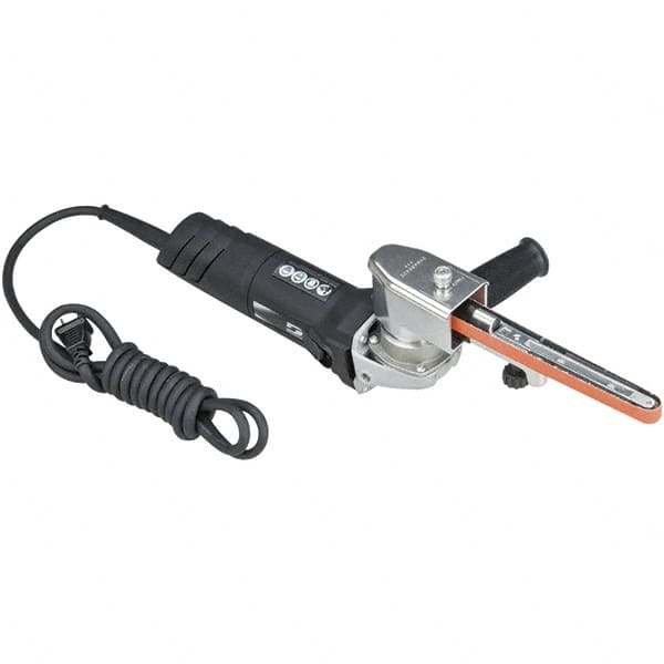 Dynabrade - 1/4 to 3/4 x 18 to 24 Inch, 11,000 RPM Electric Belt Sander - 120 Volts, 6 Amps, 2,356 FPM Speed - Caliber Tooling