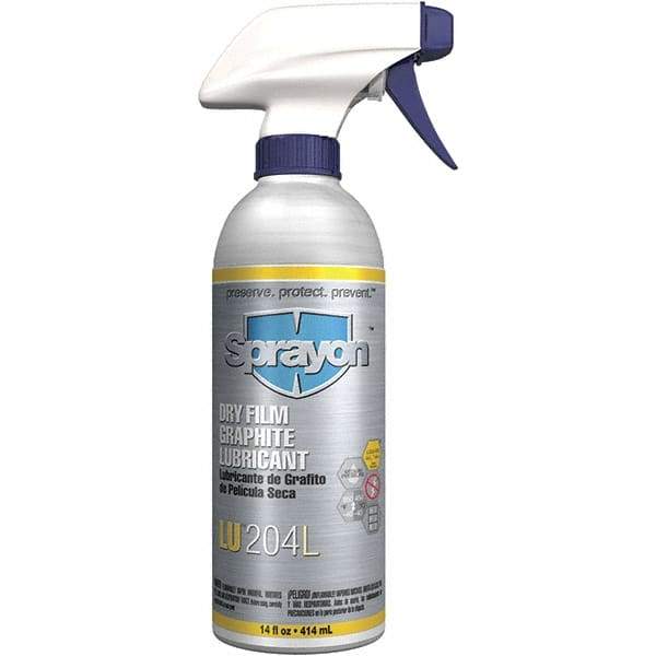 Sprayon - 14 oz Trigger Spray Can Dry Film Lubricant - Black, -40°F to 850°F - Caliber Tooling