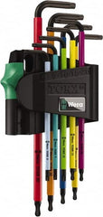 Wera - 9 Piece T8 to T30 Color Coded Torx Key Set - Caliber Tooling