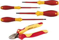 Wiha - 5 Piece Phillips Screwdriver, Slotted & Cutters Hand Tool Set - Comes in Vinyl Pouch - Caliber Tooling