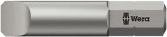 Wera - 1mm x 32mm Blade, 1/4" Drive Slotted Screwdriver Bit - 1-1/4" OAL - Caliber Tooling