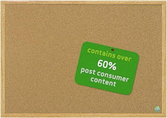 MasterVision - 36" Wide x 24" High Open Cork Bulletin Board - Natural (Color) - Caliber Tooling