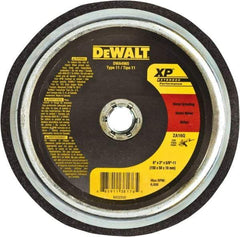 DeWALT - 6" Diam, 5/8" Hole Size, 2" Overall Thickness, 24 Grit, Type 11 Tool & Cutter Grinding Wheel - Coarse Grade, Zirconia Alumina, R Hardness, Resinoid Bond, 6,000 RPM - Caliber Tooling