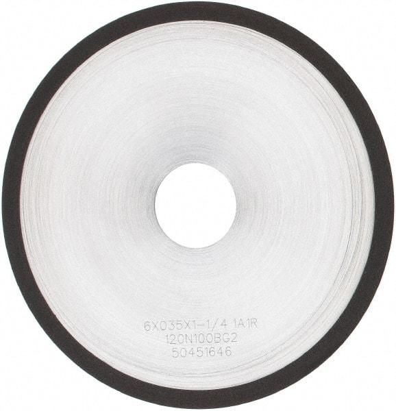 Tru-Maxx - 6" 120 Grit Diamond Cutoff Wheel - 0.035" Thick, 1-1/4" Arbor, Use with Angle Grinders - Caliber Tooling