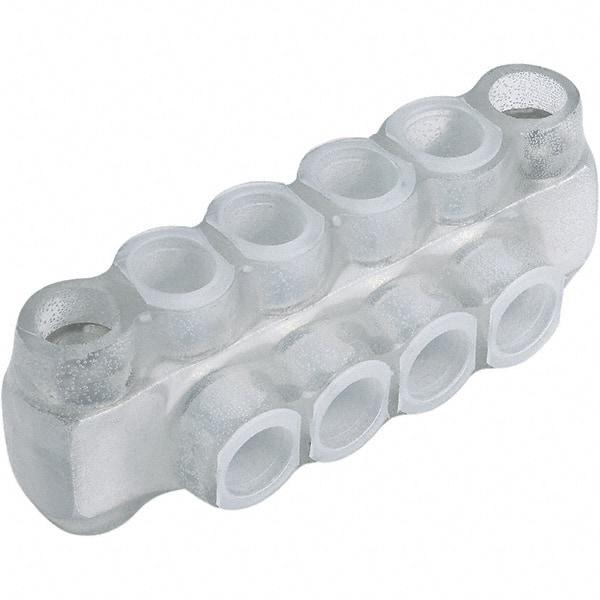 Panduit - 3 Port, 2/0 to 14, 10 to 14 AWG Compatible, Tap Connector - 2.19" OAL x 1.56" OAW x 1.36" OAH, Clear - Caliber Tooling