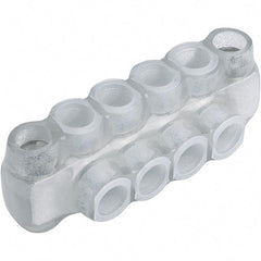 Panduit - 6 Port, 6 AWG Compatible, Tap Connector - 7.84" OAL x 3" OAW x 1.36" OAH, Clear - Caliber Tooling