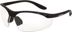 CrossFire - +2.5, Clear Lenses, Scratch Resistant, Framed Magnifying Safety Glasses - UV Protection, Black Frame - Caliber Tooling