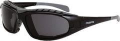 CrossFire - Smoke Lenses, Framed Safety Glasses - Anti-Fog, Black Frame, Size Universal, Wrap Around - Caliber Tooling