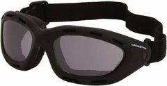 CrossFire - Smoke Lenses, Framed Safety Glasses - Anti-Fog, Black Frame, Size Universal, Wrap Around - Caliber Tooling