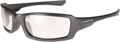 CrossFire - Indoor/Outdoor Lenses, Framed Safety Glasses - Scratch Resistant, Gray Frame, Size Universal, Wrap Around - Caliber Tooling