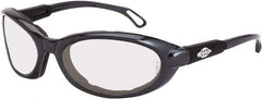 CrossFire - Indoor/Outdoor Lenses, Framed Safety Glasses - Anti-Fog, Gray Frame, Size Universal, Wrap Around - Caliber Tooling