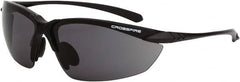 CrossFire - Smoke Lenses, Framed Safety Glasses - Scratch Resistant, Matte Black Frame, Size Universal, Wrap Around - Caliber Tooling