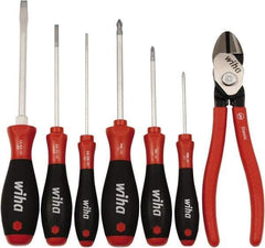 Wiha - 7 Piece Cutting Plier Set - Comes in Clamshell - Caliber Tooling