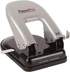 PaperPro - Paper Punches Type: 40 Sheet Manual Two Hole Punch Color: Black/Silver - Caliber Tooling