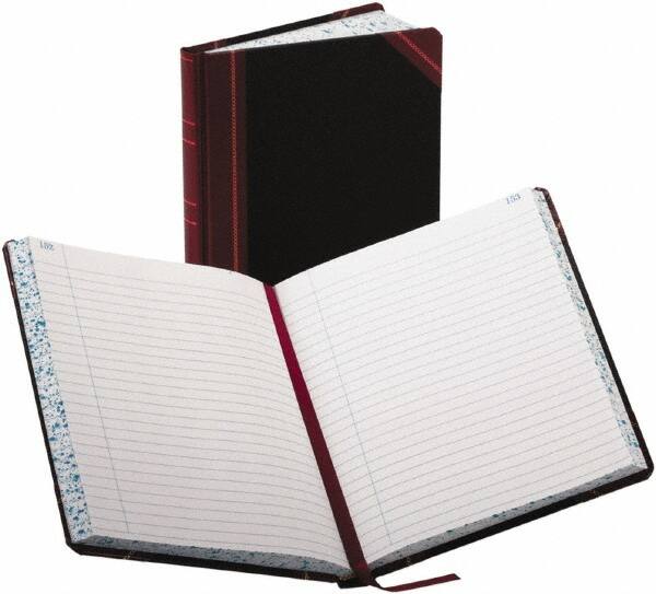 Boorum & Pease - 300 Sheet, 7-5/8 x 9-5/8", Record/Account Book - Black & Red - Caliber Tooling