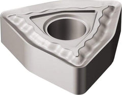 Sandvik Coromant - WNMG432 QM Grade H13A Carbide Turning Insert - Uncoated, 80° Trigon, 1/2" Inscr Circle, 3/16" Thick, 1/32" Corner Radius - Caliber Tooling