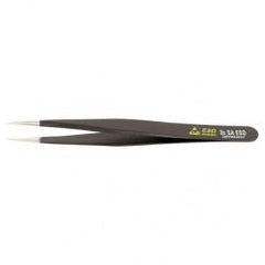 3C SA FINE ROUNDED SHORTER TWEEZERS - Caliber Tooling